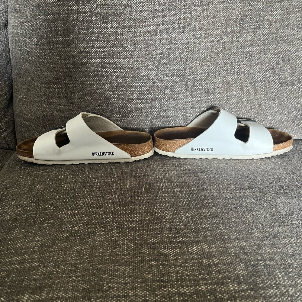 Birkenstock White Double-Strap Sandals - Picture 3 of 8